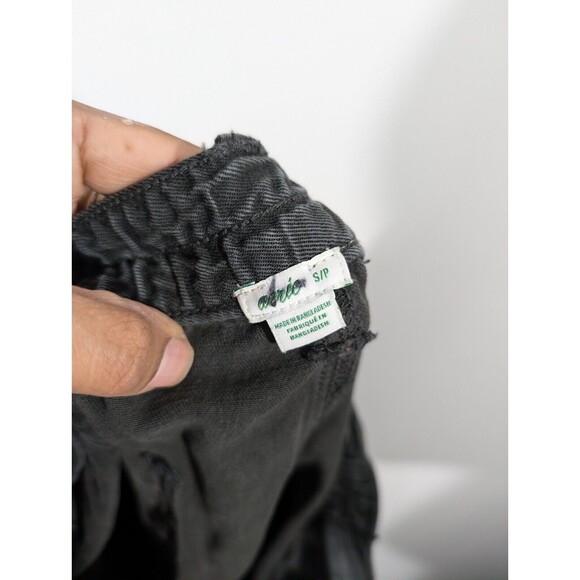 Aerie Shorts Women Size S Charcoal High Rise Linen Blend Raw Hem Boho - Picture 5 of 7